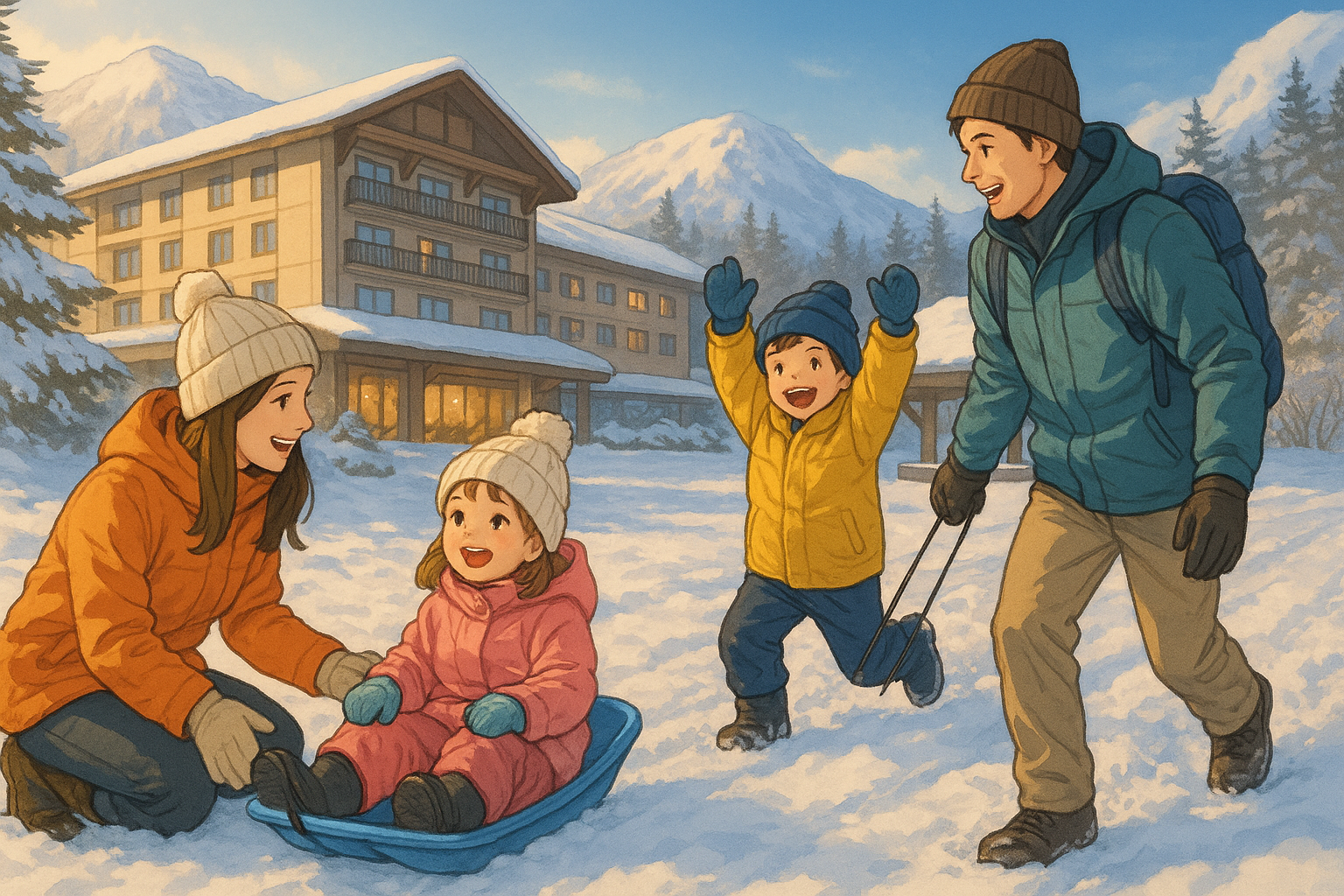 雪遊び ホテル 子連れ