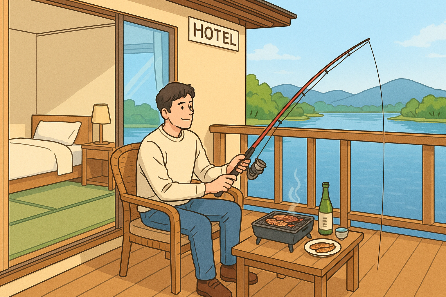 部屋 から 釣り が できる 宿 東北