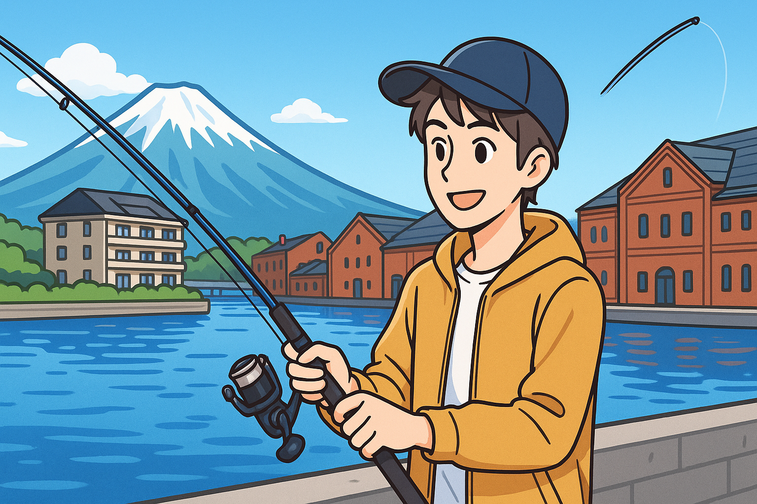 部屋から釣りができる宿 北海道