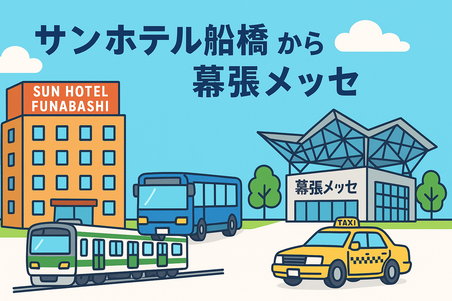 サンホテル船橋 から幕張メッセ