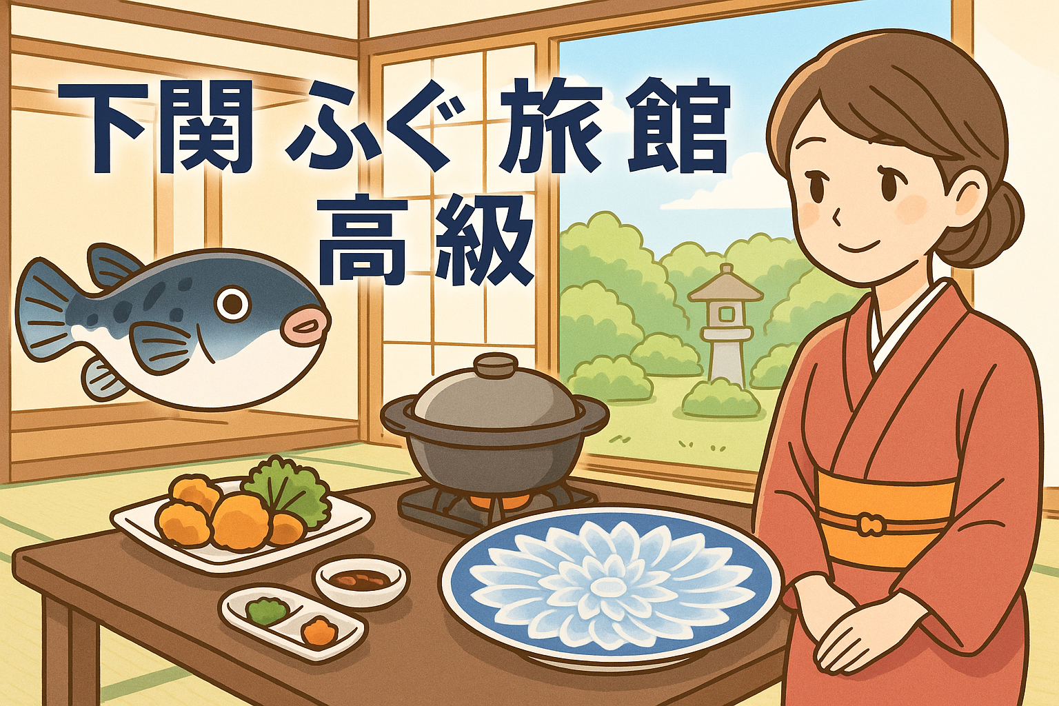下関 ふぐ 旅館 ⾼級