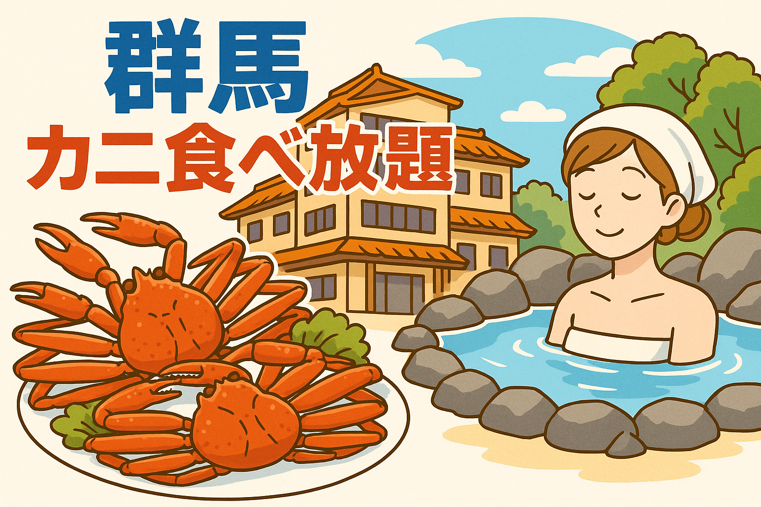 カニ 食べ 放題 宿 群馬