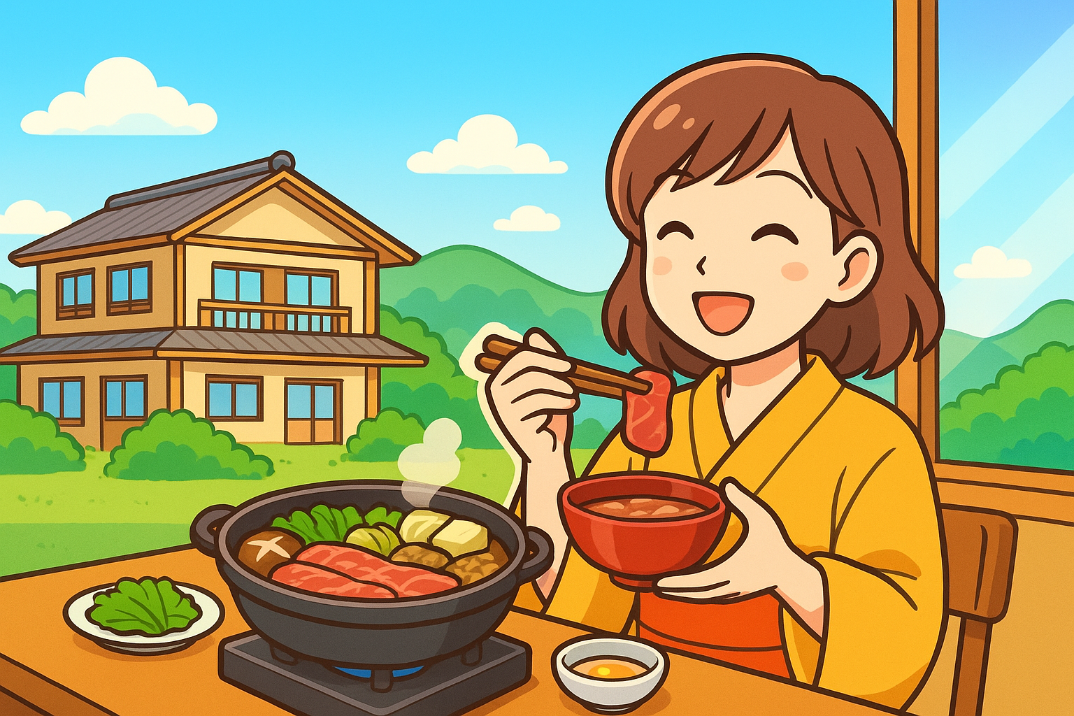 すき焼き 美味しい 宿