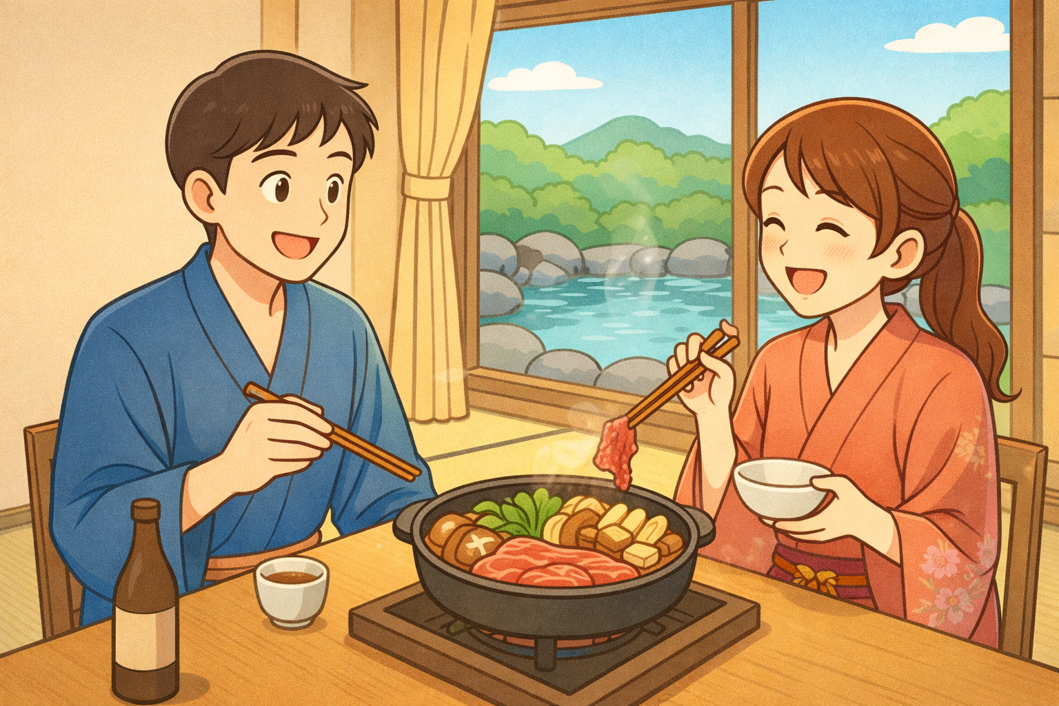 温泉 すき焼き 関東