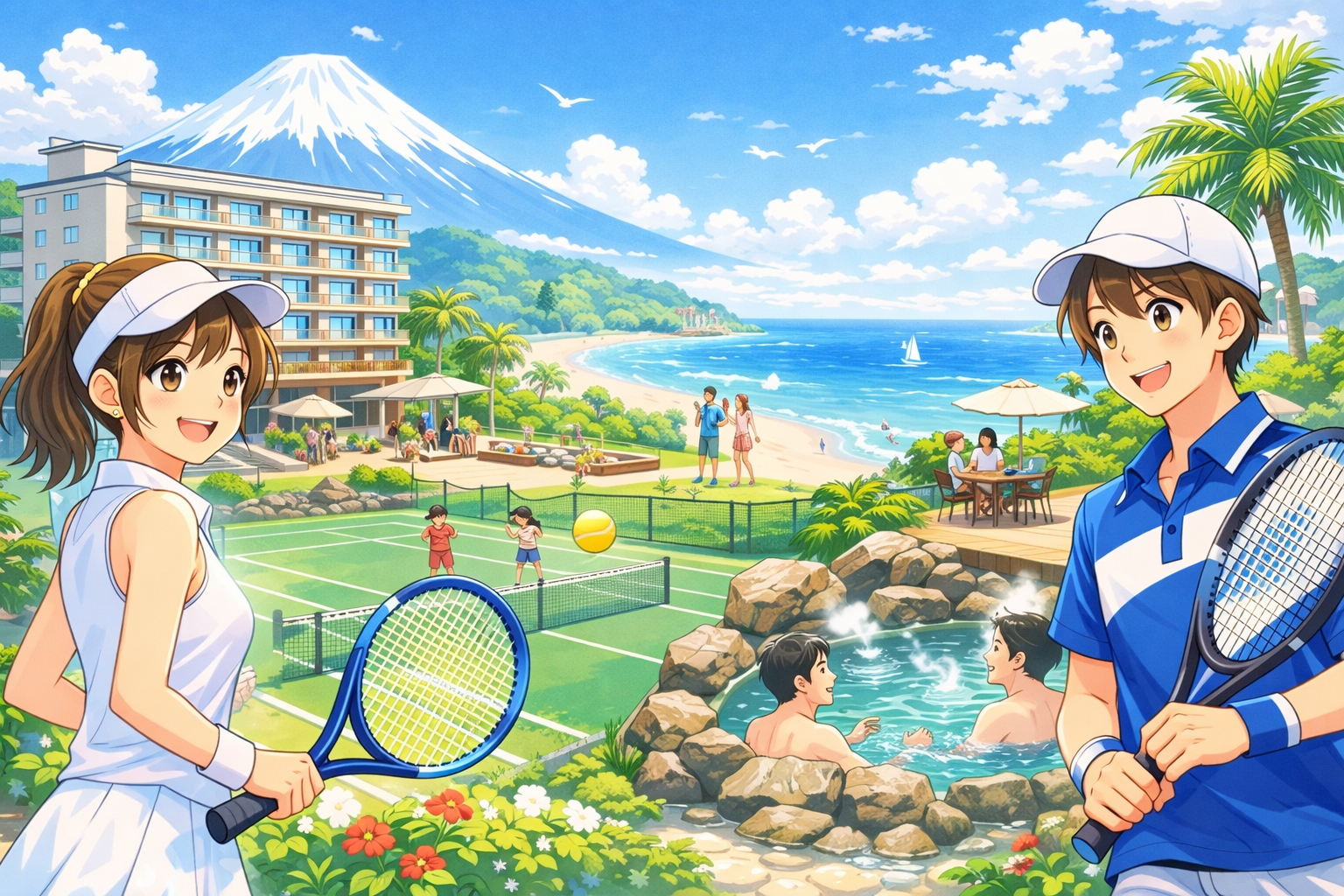 テニスコート 付き ホテル 静岡